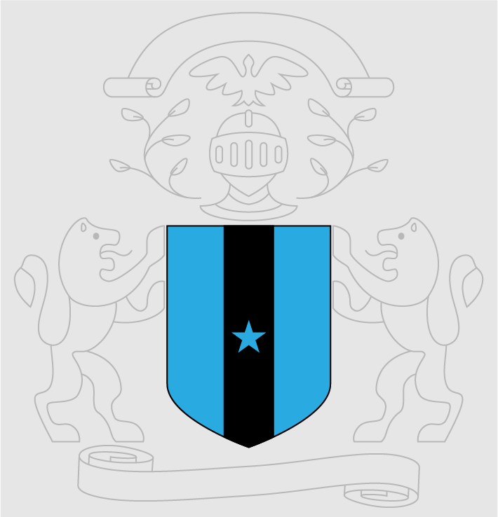 heraldic crest with the color highlighted
