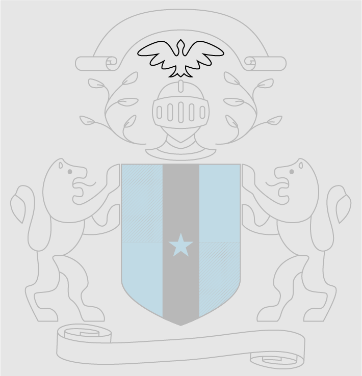 heraldic crest with the crest highlighted