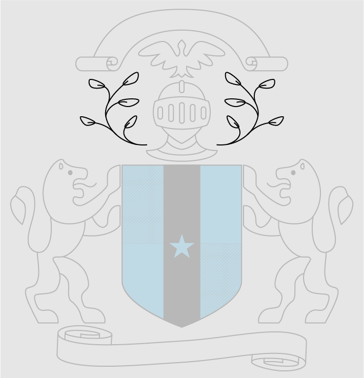 heraldic crest with the insignia highlighted